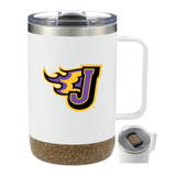 JCSD - 14oz Valhalla Copper Insulated Stainless Steel Camp Mug with Skid-Proof Cork Bottom (Fire J)