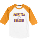 JCSD - Youth/Adult Colorblock Raglan Tshirt  (Purple/Gold Johnston Dragons)