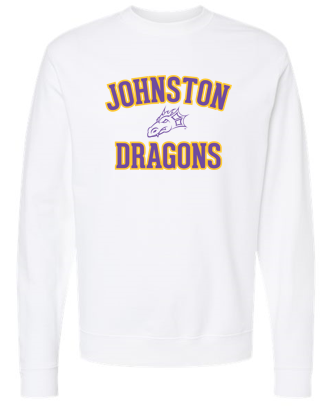 JCSD - Adult/Unisex Crewneck Sweatshirt (Purple/Gold Johnston Dragons)