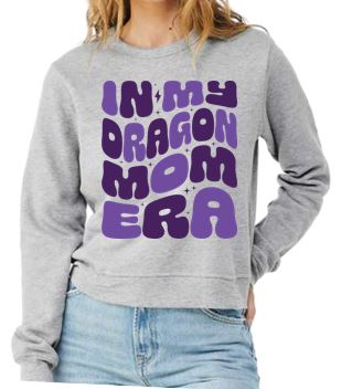 Bella+Canvas Women's Sponge Fleece Classic Crewneck Sweatshirt (Dragon Mom)
