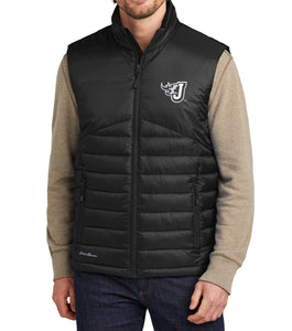 Eddie Bauer Water-Repellent Quilted Puffer Vest (Fire J Embroidery)
