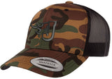 Yupoong Classic Camo Pattern Trucker Hat (Fire J Embroidery)