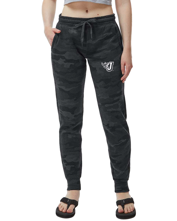Women's Lightweight California Wave Wash Fleece Sweatpants (Fire J Embroidery)