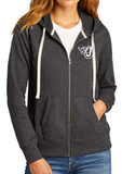 Spring PTO 24 - 8oz Women's Midweight Sustainable Re-Fleece Full-Zip Hoodie (Fire J Embroidery)