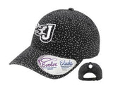 JCSD - Women's Garment-Washed Hat with Ponytail Opening (White Fire J EMB)