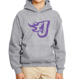 Youth/Adult - Midweight Basic Hooded Sweatshirt (Distressed Fire J)