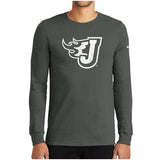 Nike Dri-FIT Cotton/Poly Long Sleeve T-Shirt (Distressed Fire J)