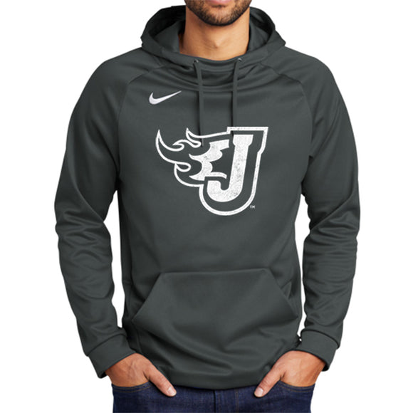 Nike Therma-FIT Polyester Fleece Hoodie (Distressed Fire J)