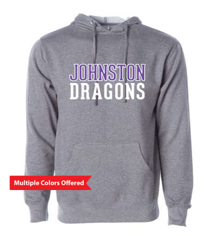 JCSD - Adult/Unisex Hooded Sweatshirt (Purple/White Johnston Dragons)