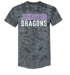 JCSD - Adult 100% Cotton Tie-Dye Tshirt (Purple/White Johnston Dragons)