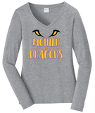 JCSD - Mother of Dragons Long Sleeve V-Neck Tshirt (Ladies)