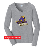 JCSD - Classic Dragon V-Neck Long Sleeve Tshirt (Ladies)