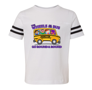 JCSD - Wheels on the Bus Football Jersey Tshirt (Toddler/Youth)